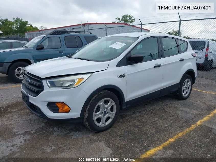 1FMCU0F7XHUA07401 2017 Ford Escape S