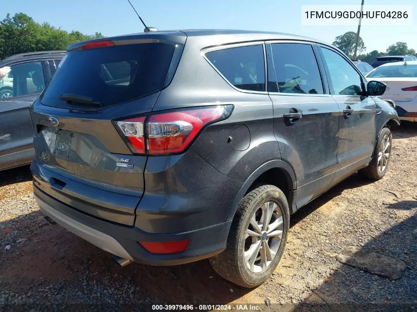 2017 Ford Escape Se VIN: 1FMCU9GD0HUF04286 Lot: 39979496