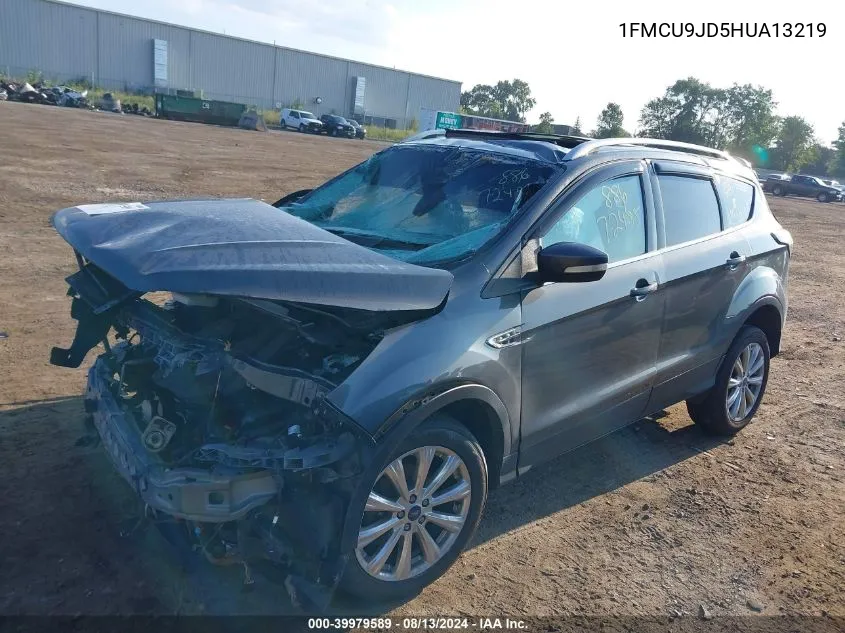 2017 Ford Escape Titanium VIN: 1FMCU9JD5HUA13219 Lot: 39979589