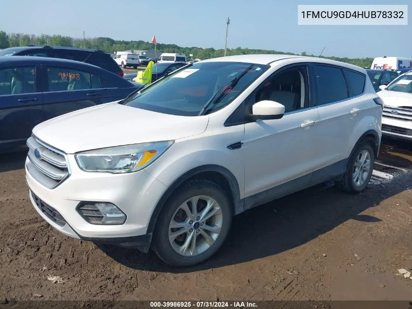 2017 Ford Escape Se VIN: 1FMCU9GD4HUB78332 Lot: 39986925