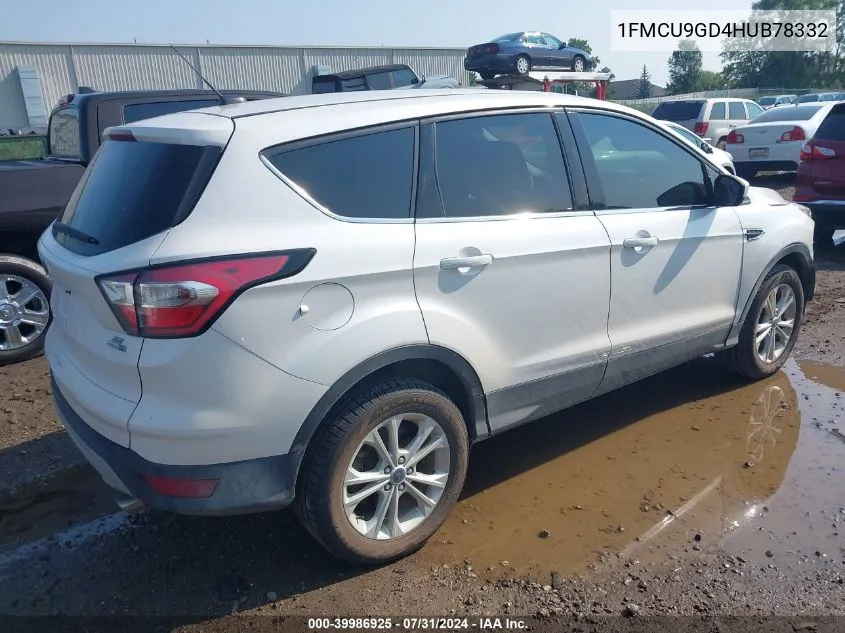 2017 Ford Escape Se VIN: 1FMCU9GD4HUB78332 Lot: 39986925