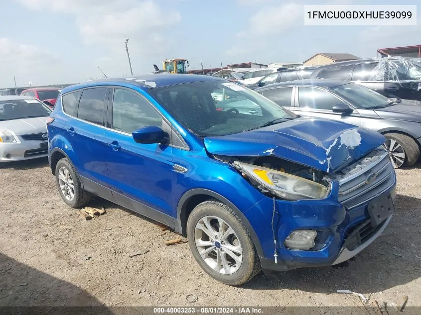 2017 Ford Escape Se VIN: 1FMCU0GDXHUE39099 Lot: 40003253