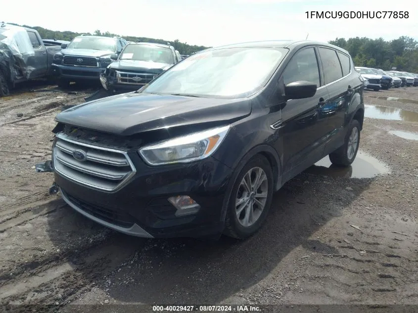 2017 Ford Escape Se VIN: 1FMCU9GD0HUC77858 Lot: 40029427