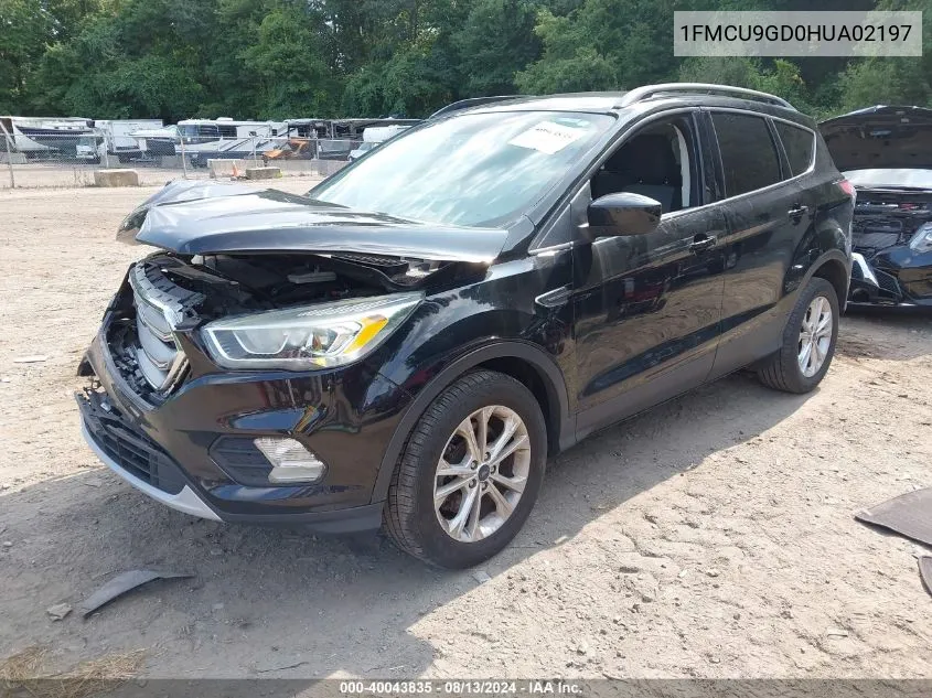 2017 Ford Escape Se VIN: 1FMCU9GD0HUA02197 Lot: 40043835