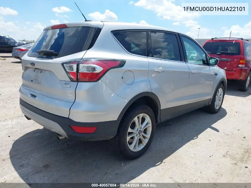 2017 Ford Escape Se VIN: 1FMCU0GD1HUA22101 Lot: 40057804