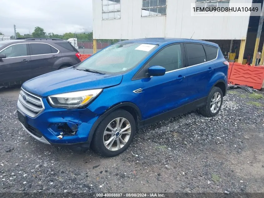 2017 Ford Escape Se VIN: 1FMCU9GD8HUA10449 Lot: 40058887