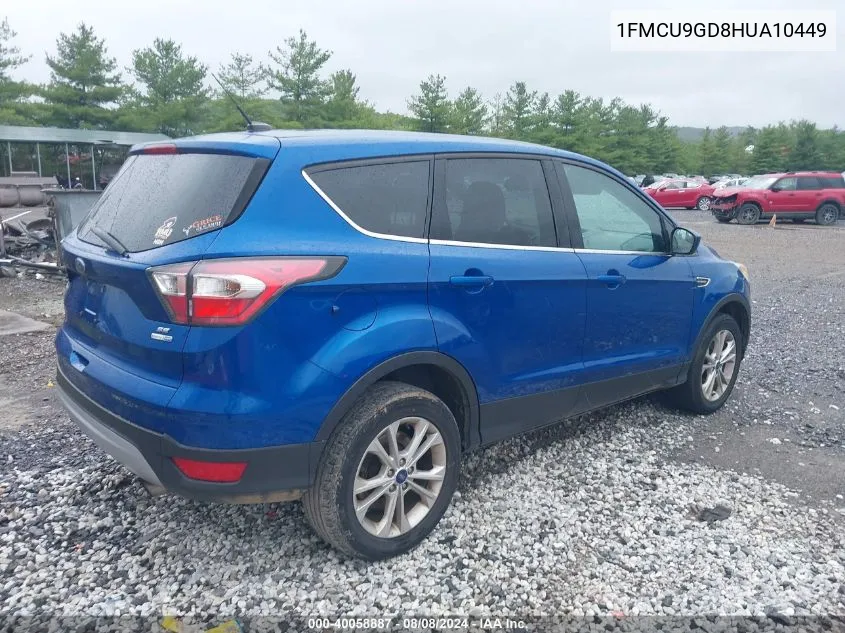 2017 Ford Escape Se VIN: 1FMCU9GD8HUA10449 Lot: 40058887