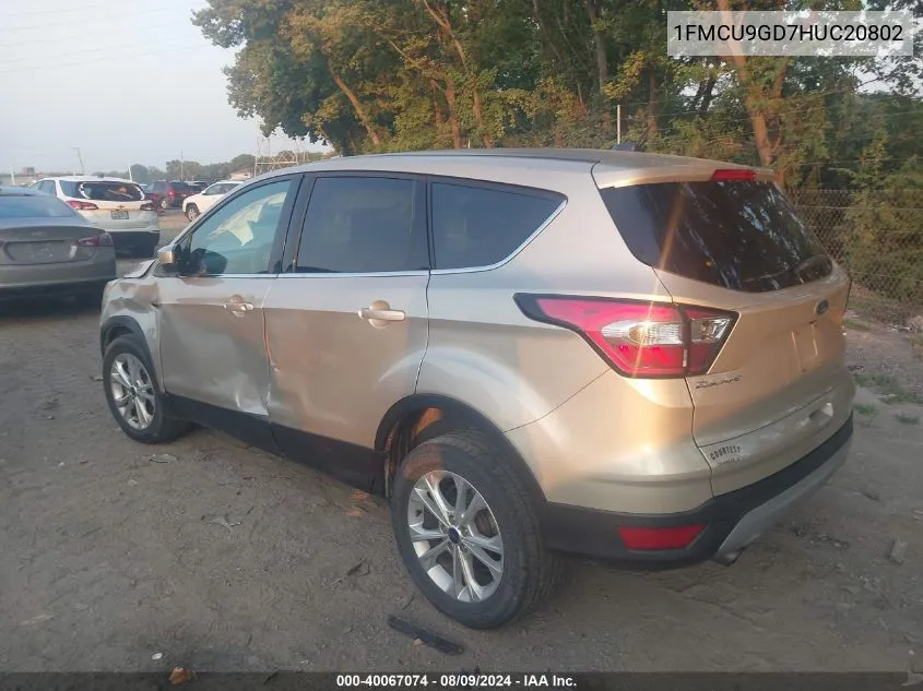 1FMCU9GD7HUC20802 2017 Ford Escape Se