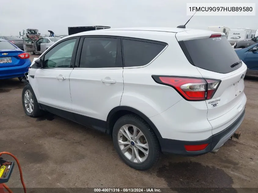 2017 Ford Escape Se VIN: 1FMCU9G97HUB89580 Lot: 40071316