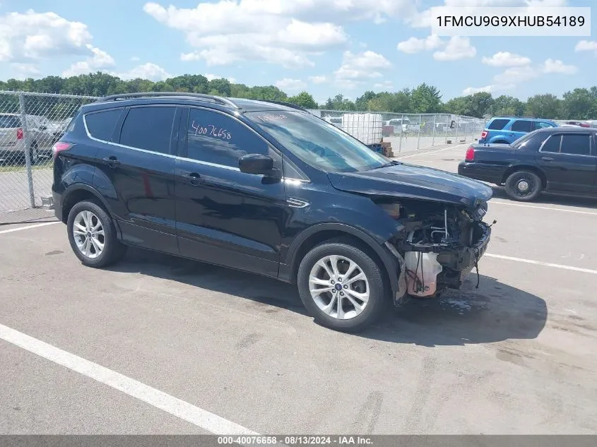 2017 Ford Escape Se VIN: 1FMCU9G9XHUB54189 Lot: 40076658