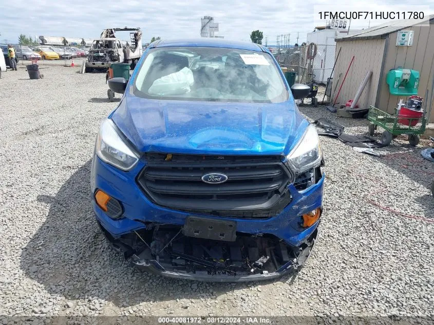 2017 Ford Escape S VIN: 1FMCU0F71HUC11780 Lot: 40081972