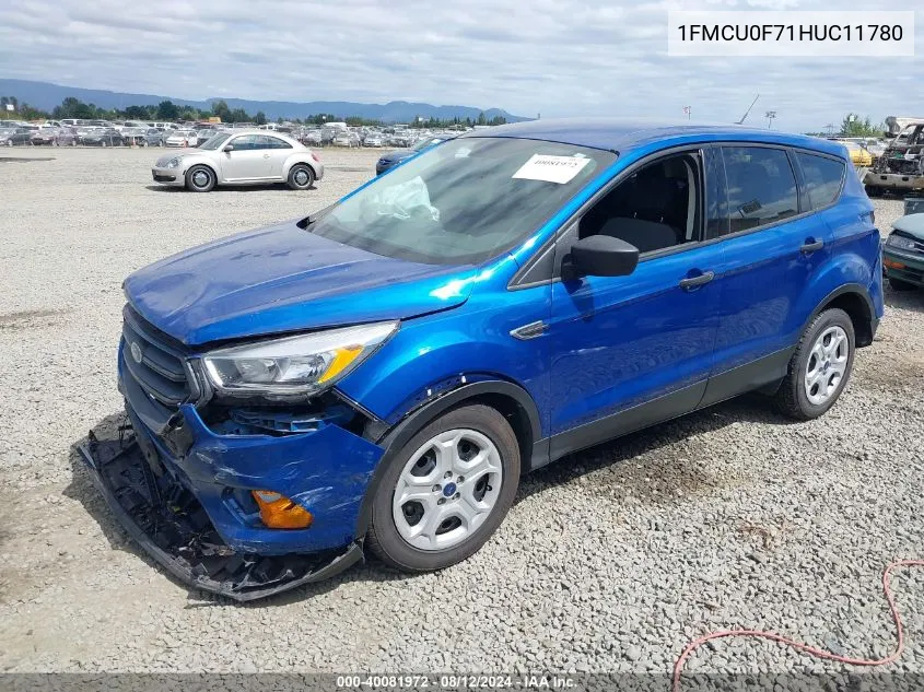 1FMCU0F71HUC11780 2017 Ford Escape S