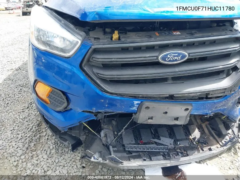 2017 Ford Escape S VIN: 1FMCU0F71HUC11780 Lot: 40081972