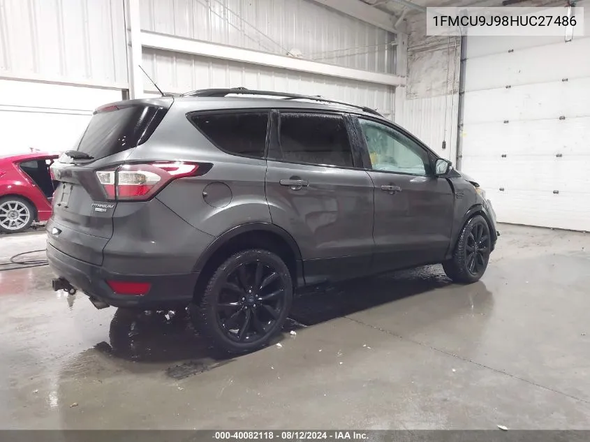 2017 Ford Escape Titanium VIN: 1FMCU9J98HUC27486 Lot: 40082118