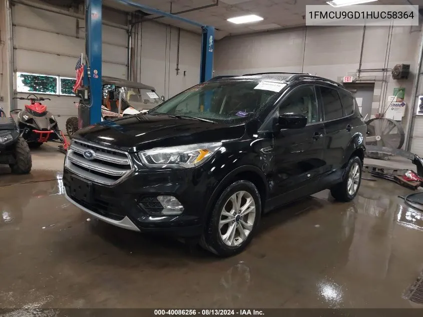 2017 Ford Escape Se VIN: 1FMCU9GD1HUC58364 Lot: 40086256