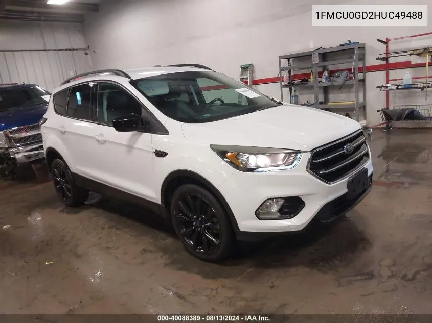 2017 Ford Escape Se VIN: 1FMCU0GD2HUC49488 Lot: 40088389