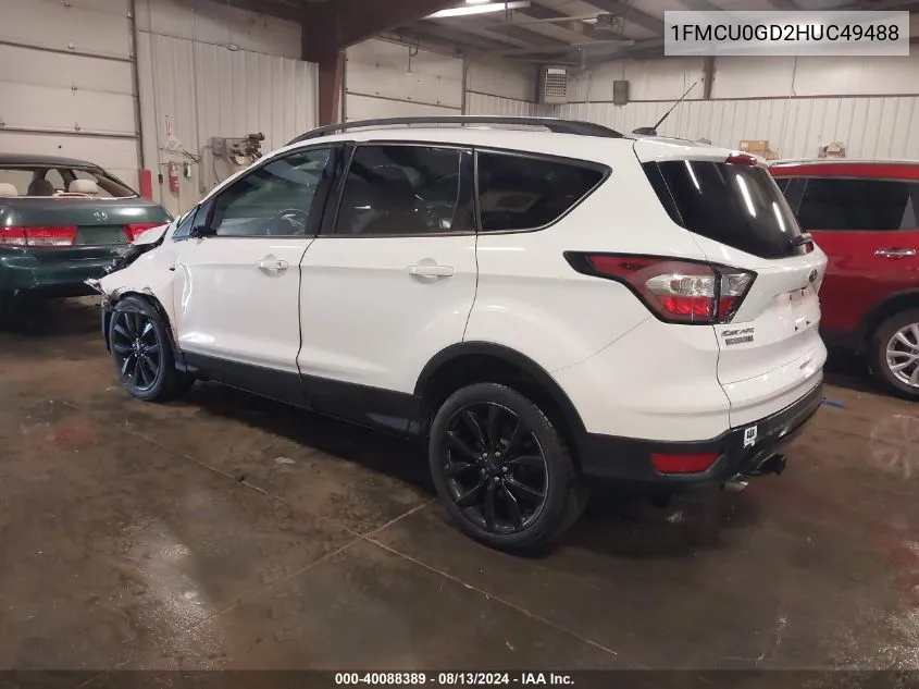 2017 Ford Escape Se VIN: 1FMCU0GD2HUC49488 Lot: 40088389