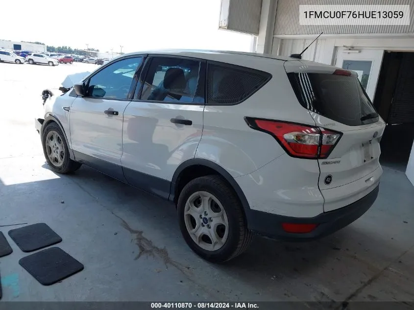 2017 Ford Escape S VIN: 1FMCU0F76HUE13059 Lot: 40110870