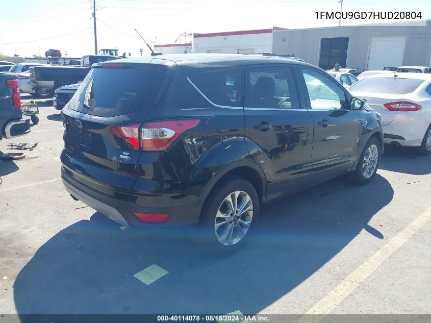 2017 Ford Escape Se VIN: 1FMCU9GD7HUD20804 Lot: 40114078