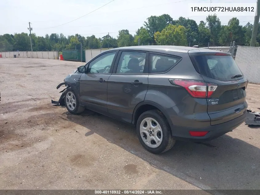 2017 Ford Escape S VIN: 1FMCU0F72HUA88412 Lot: 40118932