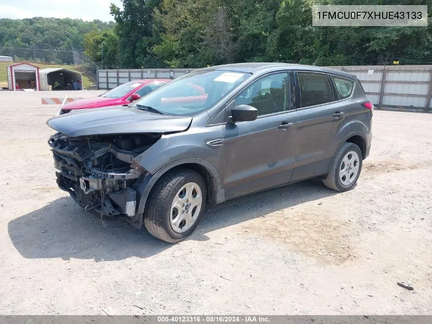 2017 Ford Escape S VIN: 1FMCU0F7XHUE43133 Lot: 40123316