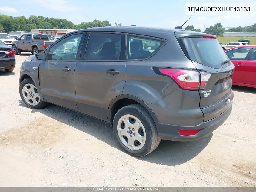 1FMCU0F7XHUE43133 2017 Ford Escape S