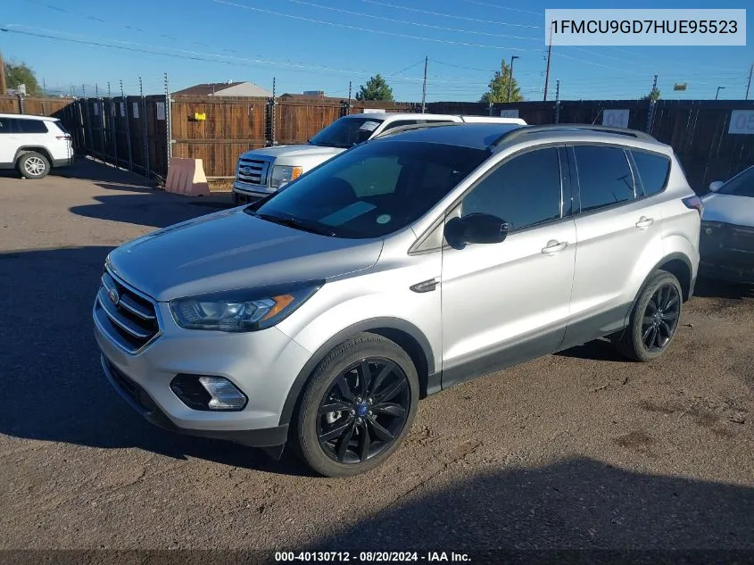 2017 Ford Escape Se VIN: 1FMCU9GD7HUE95523 Lot: 40130712