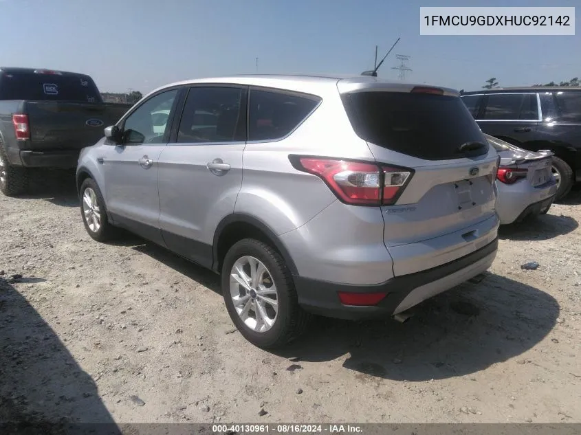 2017 Ford Escape Se VIN: 1FMCU9GDXHUC92142 Lot: 40130961