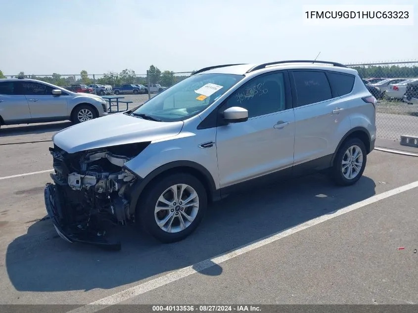 2017 Ford Escape Se VIN: 1FMCU9GD1HUC63323 Lot: 40133536