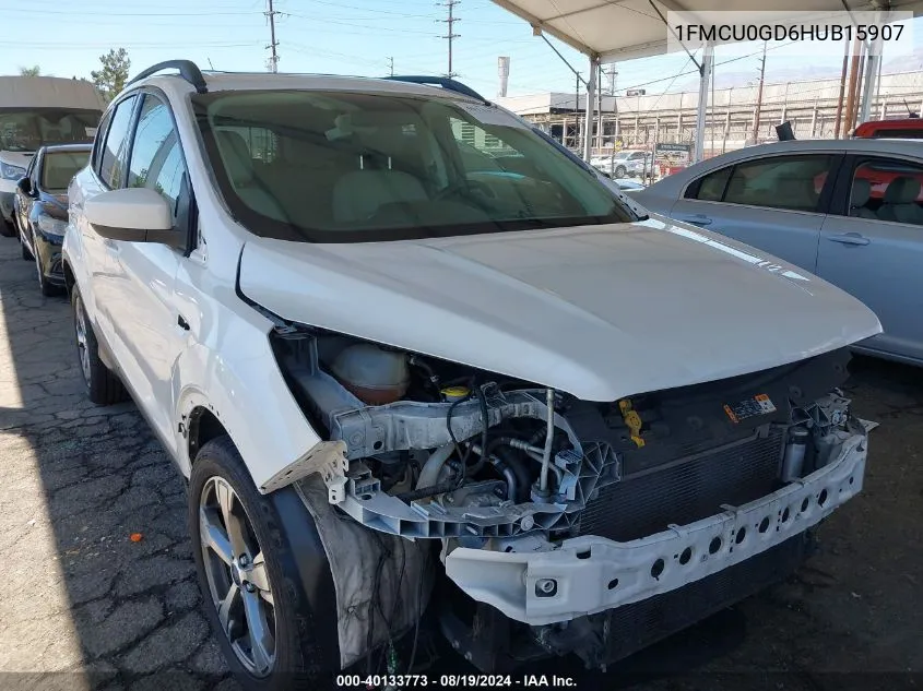 2017 Ford Escape Se VIN: 1FMCU0GD6HUB15907 Lot: 40133773