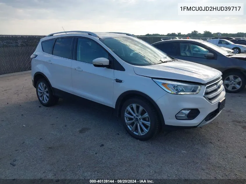 2017 Ford Escape Titanium VIN: 1FMCU0JD2HUD39717 Lot: 40139144