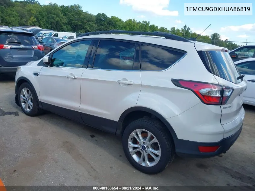 2017 Ford Escape Se VIN: 1FMCU9GDXHUA86819 Lot: 40153654