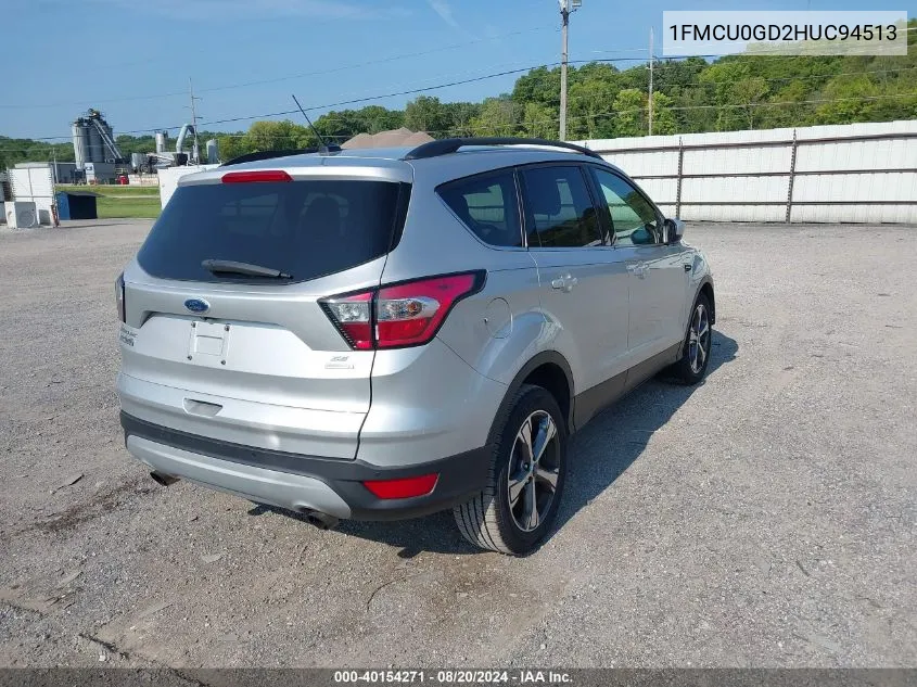 2017 Ford Escape Se VIN: 1FMCU0GD2HUC94513 Lot: 40154271