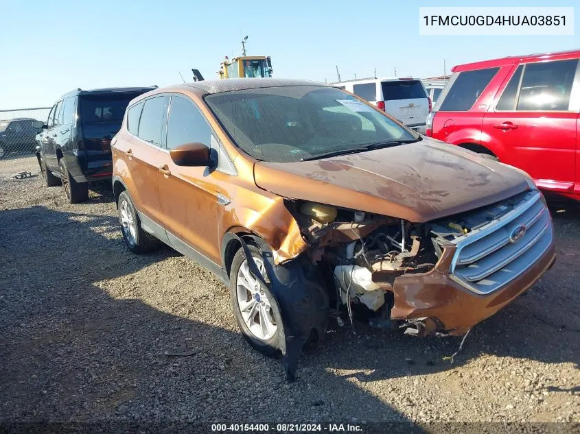 2017 Ford Escape Se VIN: 1FMCU0GD4HUA03851 Lot: 40154400