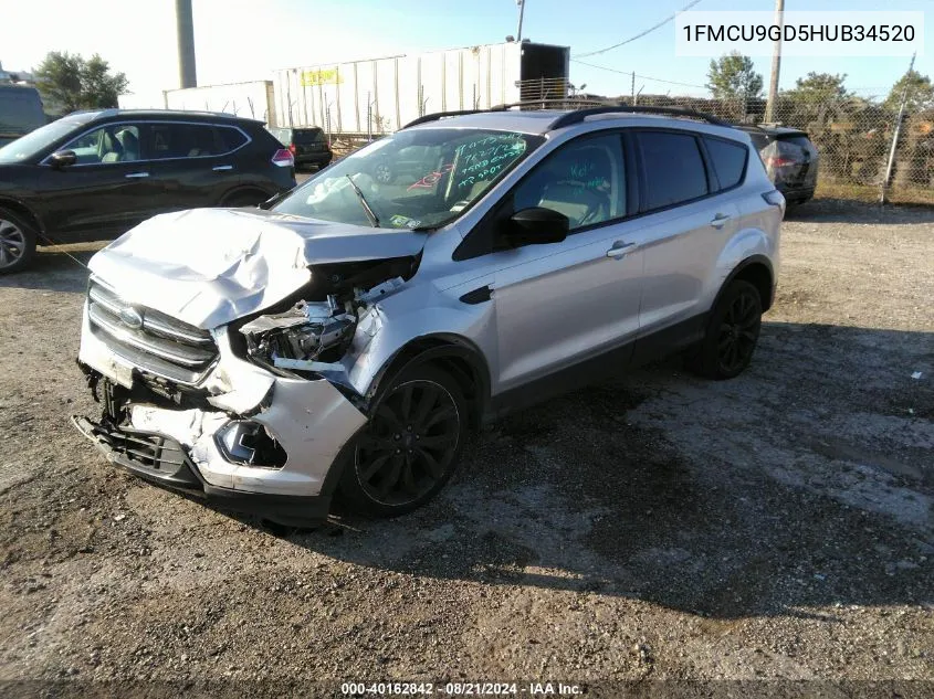 2017 Ford Escape Se VIN: 1FMCU9GD5HUB34520 Lot: 40162842