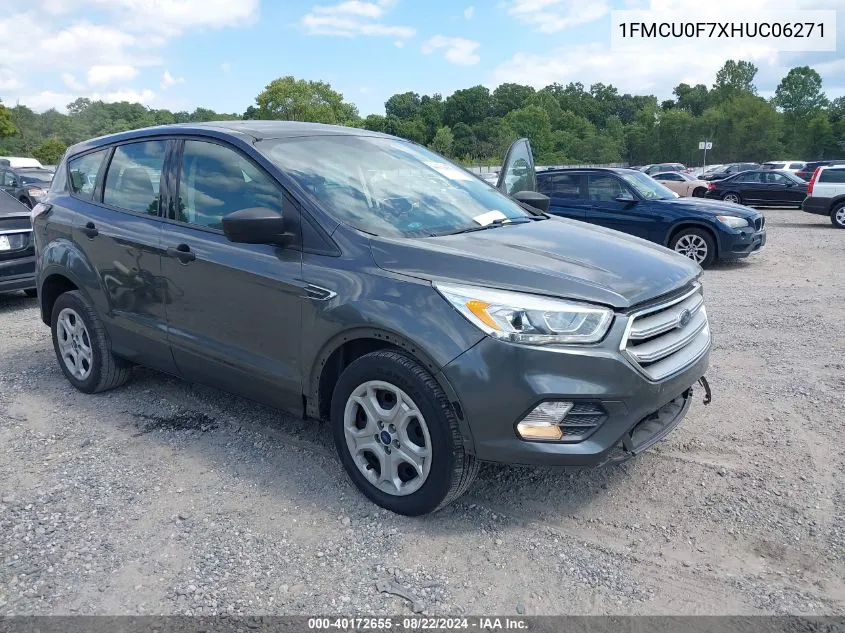 2017 Ford Escape S VIN: 1FMCU0F7XHUC06271 Lot: 40172655