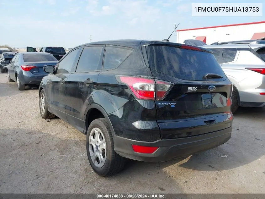 2017 Ford Escape S VIN: 1FMCU0F75HUA13753 Lot: 40174838