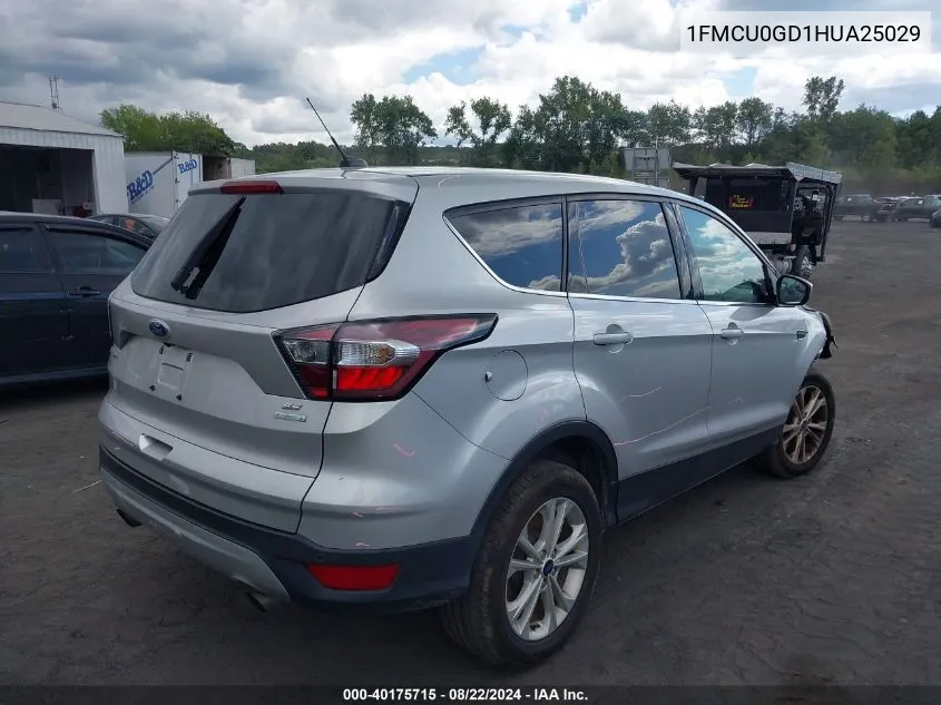 2017 Ford Escape Se VIN: 1FMCU0GD1HUA25029 Lot: 40175715