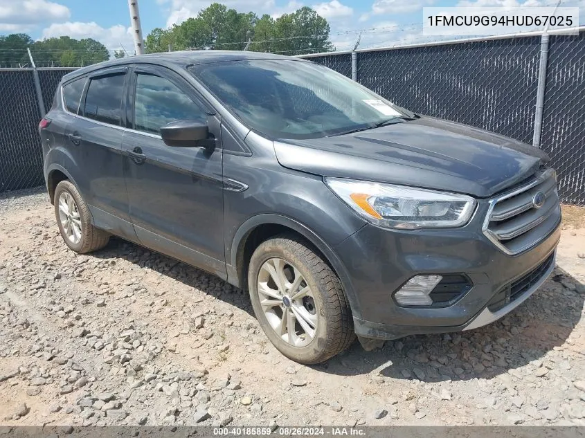 2017 Ford Escape Se VIN: 1FMCU9G94HUD67025 Lot: 40185859