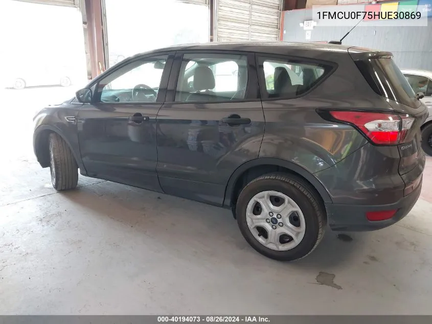 2017 Ford Escape S VIN: 1FMCU0F75HUE30869 Lot: 40194073