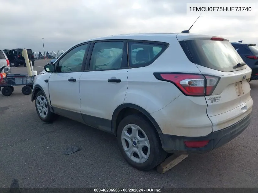 2017 Ford Escape S VIN: 1FMCU0F75HUE73740 Lot: 40206555