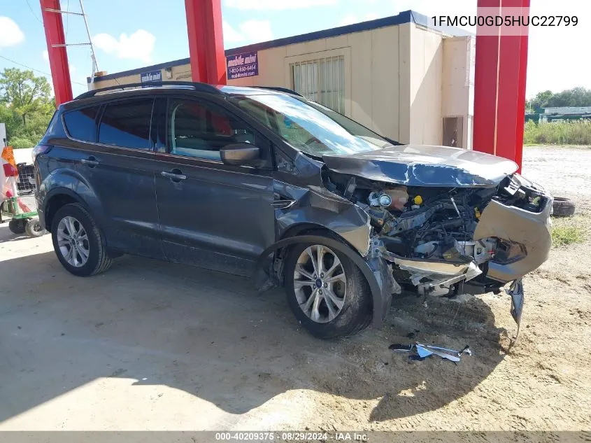 2017 Ford Escape Se VIN: 1FMCU0GD5HUC22799 Lot: 40209375