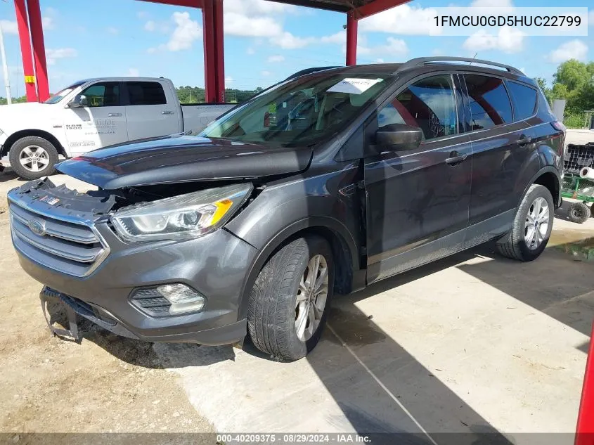 2017 Ford Escape Se VIN: 1FMCU0GD5HUC22799 Lot: 40209375