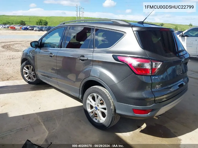 1FMCU0GD5HUC22799 2017 Ford Escape Se