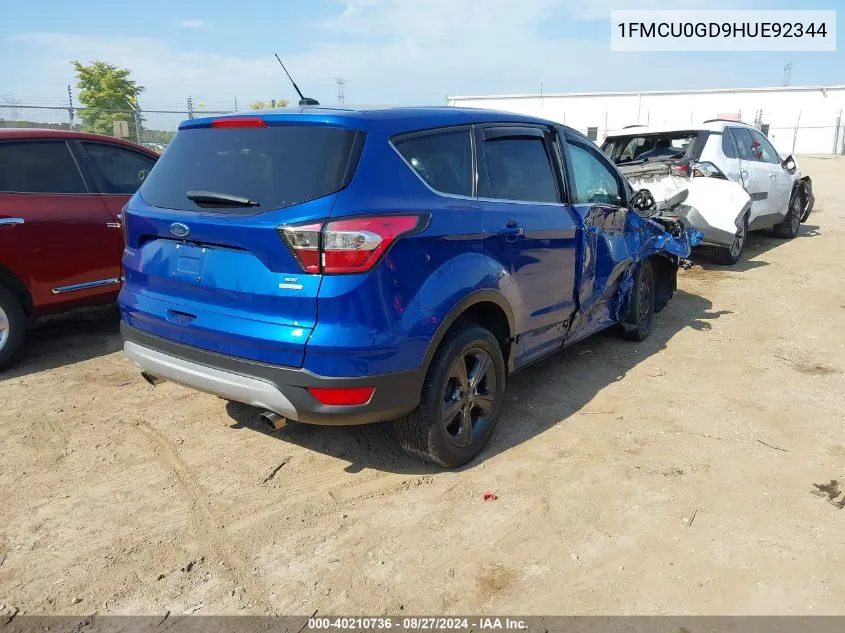 1FMCU0GD9HUE92344 2017 Ford Escape Se