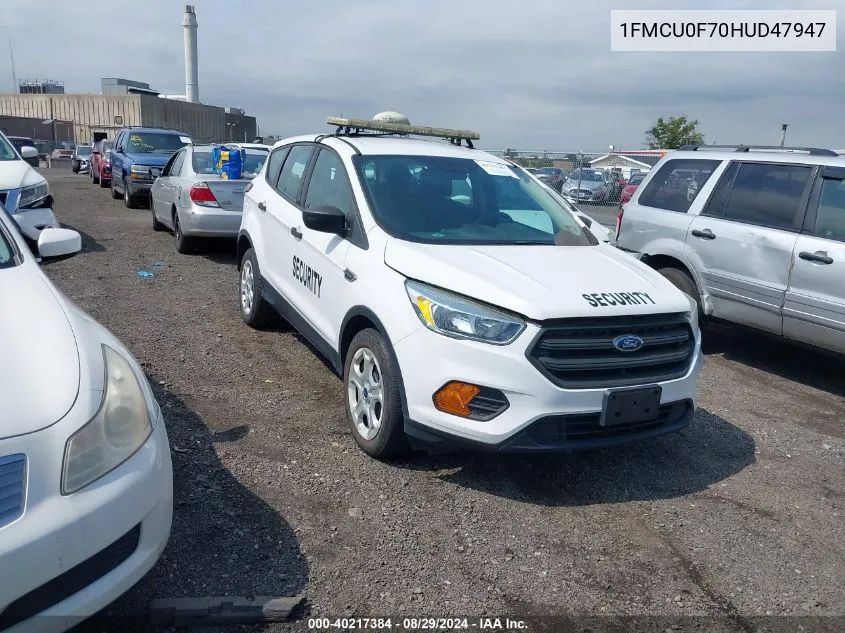 2017 Ford Escape S VIN: 1FMCU0F70HUD47947 Lot: 40217384