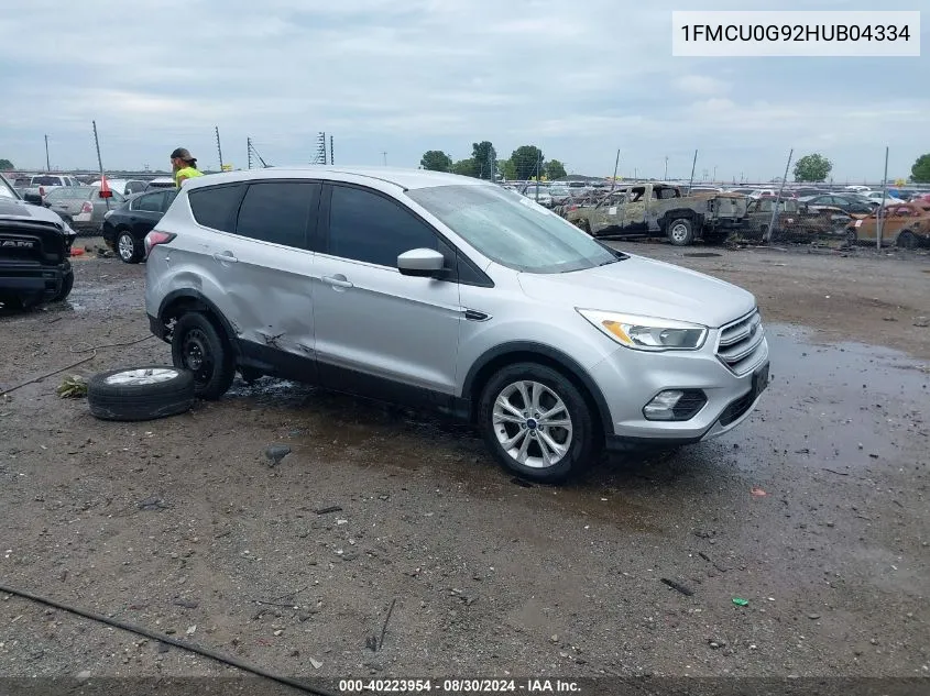 2017 Ford Escape Se VIN: 1FMCU0G92HUB04334 Lot: 40223954