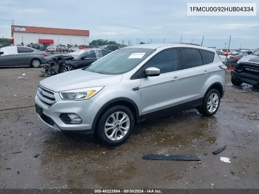 2017 Ford Escape Se VIN: 1FMCU0G92HUB04334 Lot: 40223954