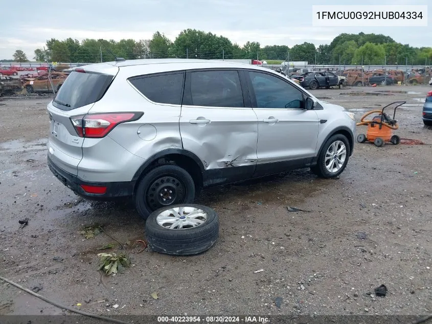 2017 Ford Escape Se VIN: 1FMCU0G92HUB04334 Lot: 40223954