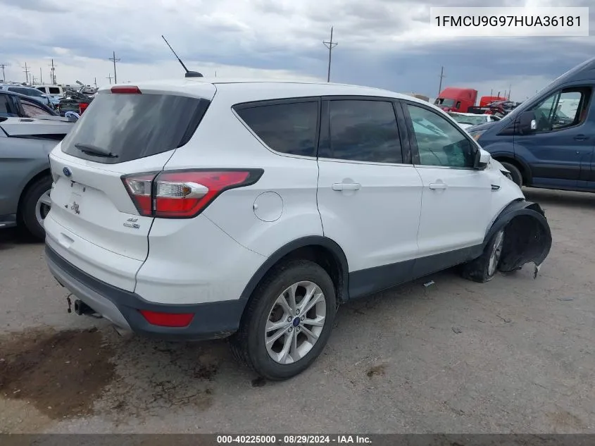 2017 Ford Escape Se VIN: 1FMCU9G97HUA36181 Lot: 40225000